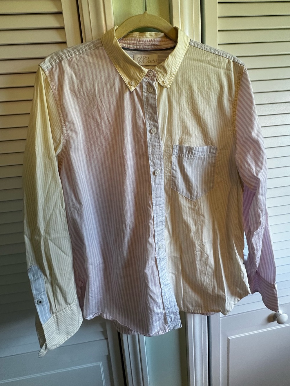J.Crew Classic Button-Down Shirt in Pastel Multi-Color